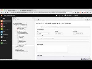 Teil 22: Das Inhaltselement "Reines HTML" (TYPO3 7 LTS für Redakteure)