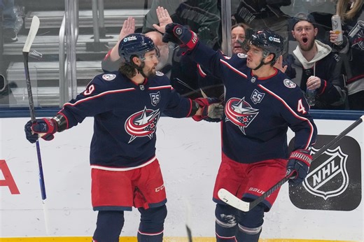 Cole Sillinger, Mathieu Olivier lead Blue Jackets to 6-3 win over Maple Leafs for third straight win