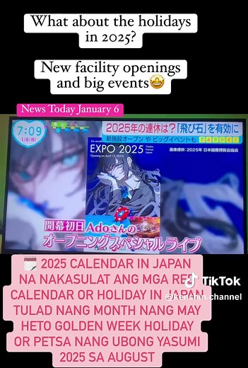 2025 Holidays Calendar in Japan