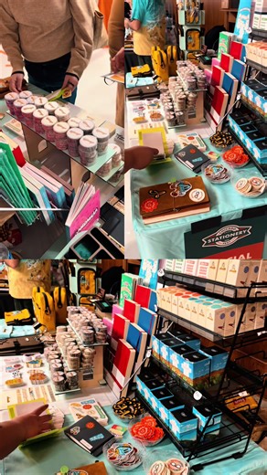 Some quick pics and videos I snapped of my table as well as some selfies I stole from other people. Thank you so much for your wonderful support at the #ChicagoStationeryFest this past weekend. Thank you again to Tyler and Eric from @Paper & Pencil Chicago for a fabulous event 🫶🏽✨ #stationery #stationeryshop #chicagostationeryshop #stickers