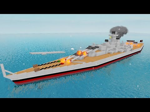 German Battleship Tirpitz Bismarck class of the Kriegsmarine Roblox Plane Crazy Showcase (sort off)