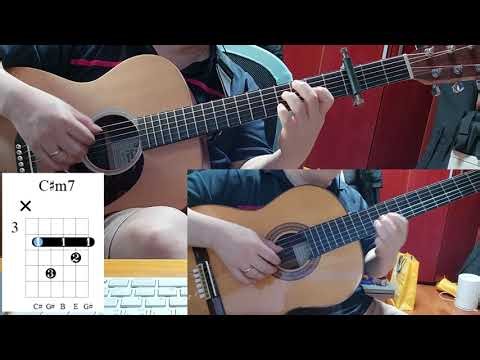 I left my heart in San Francisco - Tony Bennett, guitar chord backing, solo guitar, chord diagram