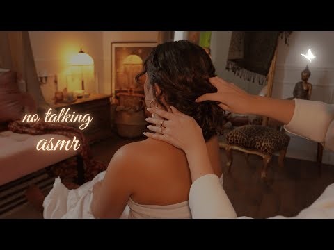 ASMR no talking 😴 soft touch treatment for sleep w/ & w/o music