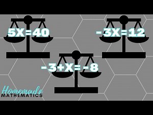 How Equations Work & Solving One Step Equations (Whole numbers & Integers) | Algebra Help