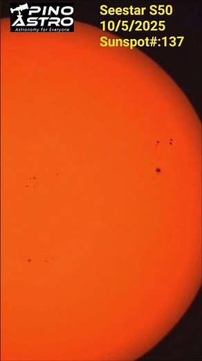 Sun, Oct 5, 2025- Telescope: Seestar S50 #PinoAstro