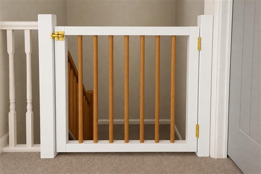 Wood Safety Gate, Baby Stair Adjustable Divider - Etsy UK