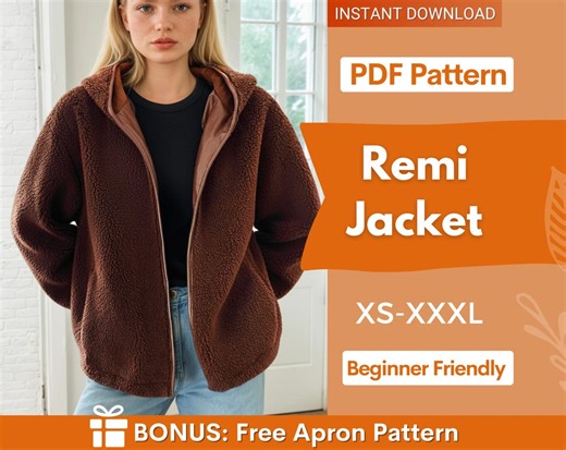 Jacket Pattern for Women | Coat Pattern | Jacket Sewing Pattern | Sewing Patterns | Women Sewing Pattern Hooded Jacket Women, Hoodie Pattern - Etsy