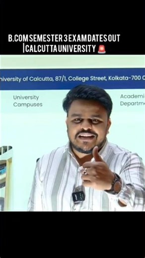 B.Com Semester 3 Exam Dates OUT | Calcutta University 🚨
