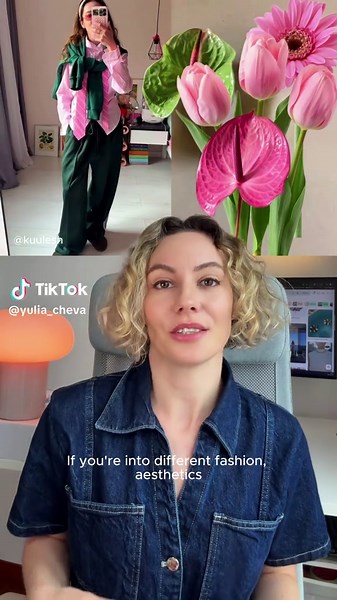 Hey! Here are the exact steps: Film your outfits. Then open Pinterest and find and save aesthetic images that match your outfits. I used Canva to create the video like this (but you can use any video editor). Add the pictures as an overlay above the layer with your outfits. To remove parts of the picture and create a smooth transition from video to image: in Canva, click on the picture → Edit → Magic Eraser, and manually remove the parts you don’t need. Use trending audio: Glass Chime – Inoyamal