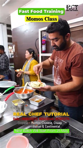 Momos Fast Food Training Class Delhi🧑‍🍳 | #cheftraining #cookingclass #trending #momosclass #food