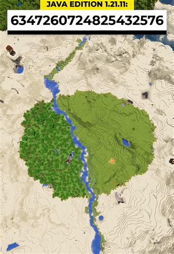 Minecraft seed: Forest & plains surrounded by desert