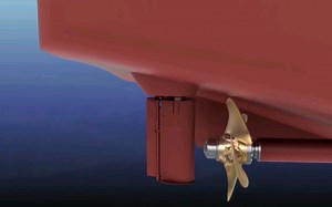 巨轮螺旋桨与船舵动画演示