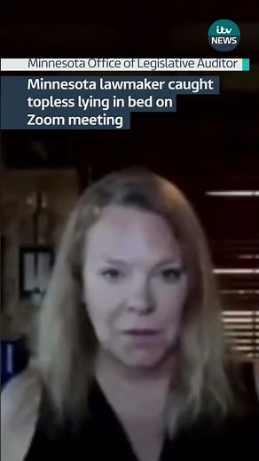 Minnesota lawmaker caught topless lying in bed on Zoom meeting #itvnews