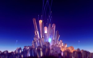 C4D钻石群制作渲染合成教程 The Crystal City