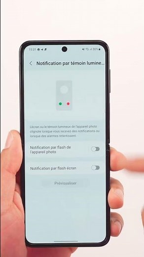 Activate the flash when you receive a Samsung notification 📸 #shorts