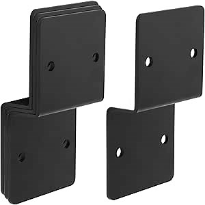 4 PCS Z Deck Joist Tie, Pergola Brackets Fit 2x6 Cross Joist and 6x6 Post, 6 Gauge Black Heavy Duty Post to Beam Connector for Wood, Width 5"