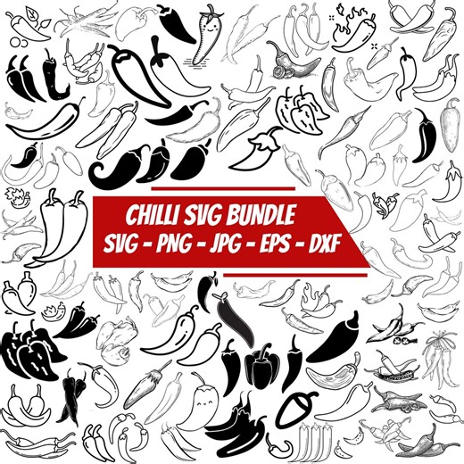 Chili Pepper SVG: Clipart, Vector, Cut File (digital Download) - Etsy