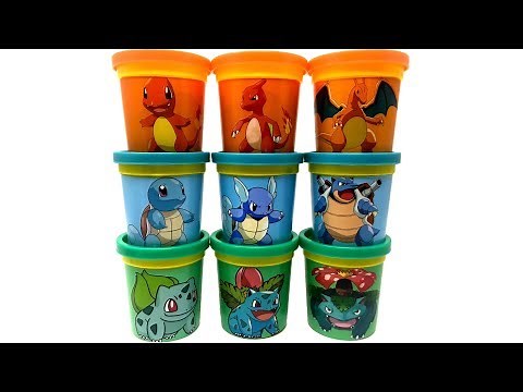 Pokemon Go Evolution Series Play-Doh Toys Bulbasaur Charmander Squirtle Learn Colors