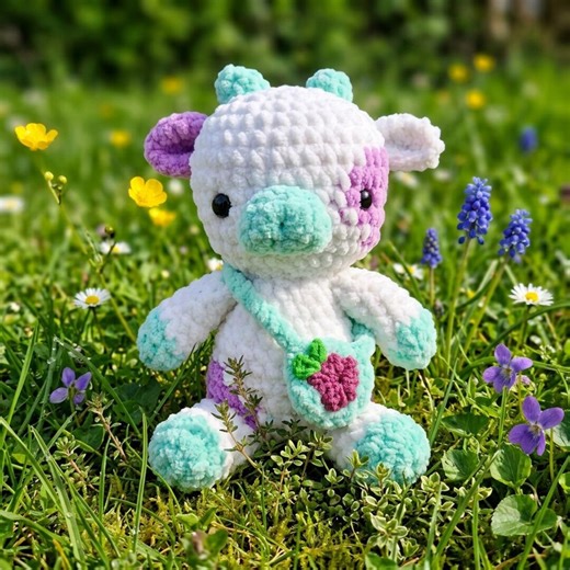 Crochet Cow Plushie Pattern, Cute Amigurumi Cow, Easy Beginner Crochet Pattern PDF, Cow Plush Toy, Instant Download - Etsy