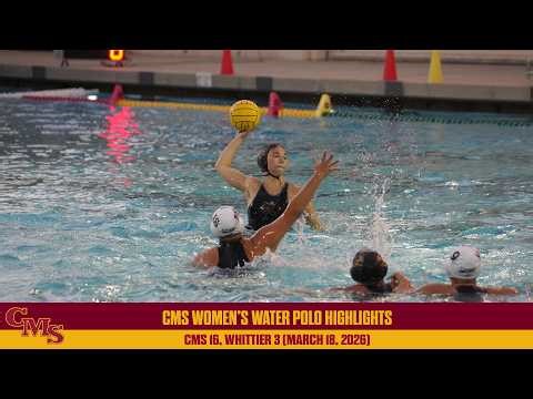 CMS Women's Water Polo vs. Whittier Highlights