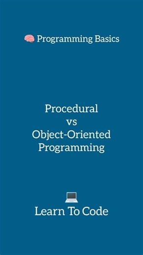 Procedural vs Object-Oriented Programming#oop #proceduralprogramming
