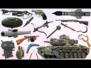 Weapons Vocabulary ll 40 Weapons Name in English with Pictures ll Military Weapons Name
