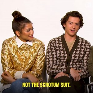 808K views · 8.5K reactions | "It looked like a scrotum. It was like a saggy gross foreskin Spider-Man suit." Ahead of Spider-Man: No Way Home we spoke with Tom Holland about the first time he stepped into his Spidey suit. | Rotten Tomatoes | Facebook