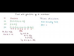 Finding all factors of a number