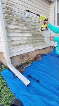 Ryobi 18v pressure washer #ryobi #siding #cleaning #pressurewashing #ryobifreaks