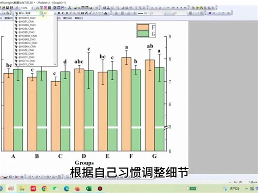 origin 绘制双Y轴 （坐标轴 误差）LN-NMR