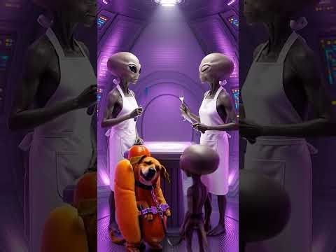 🌭 Hot Dog meets aliens 👽 #brainrot #shorts #funny