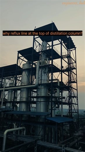 !! Engineers world !! on Instagram: "Why reflux line at the top of distillation column?. . . . #. follow @engineers___hub . # #engineering #ethanol #ethanolindustry #refinery #engineeringstudent #sugarindustry #engineeringlife #technology #innovation #distillation #oilandgasindustry #oilandgas #mechanicalengineering #electricalengineering #chemicalengineering #instrumentation #processengineer #explorepage #engineer"