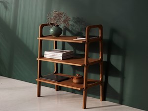 Mid Century Modern Ladder Bookcase: Walnut Wooden Bookshelves - Etsy