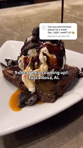 We got you 👀 9 cheat meals in Tuscaloosa, Alabama 👇 ▪️ Urban Bar and Kitchen’s fried grouper sandwich ▪️ Buffalo Phil’s buffalo chicken dip ▪️ Mediterranean Sandwich Co’s paninis ▪️ The Peach Cobbler Factory ▪️ TuscNY’s Detroit-style pizza ▪️ Jake’s Juke Joint 4th quarter burger ▪️ Rabbit Hole’s fries ▪️ Southern Ale House’s white chocolate cheesecake ▪️ Jack Brown’s burgers BONUS: slutty brownie from Urban Bar & Kitchen #TuscaLiscious | Visit Tuscaloosa