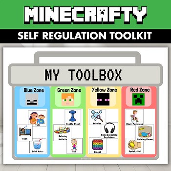Minecraft Inspired Emotional Regulation Toolkit | SEL, Coping Tools, Zones, ASD