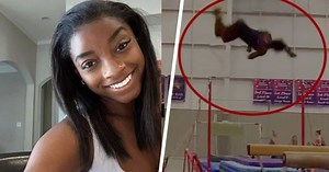 Simone Biles pakt uit met nooit geziene afstoot op de balk