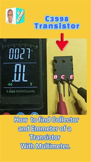 How to find Transistors Collector and Emitter Pins With Multimeter | DMM