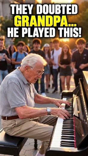 grandpa joe street piano surprise #dancebattle #piano #grandpa