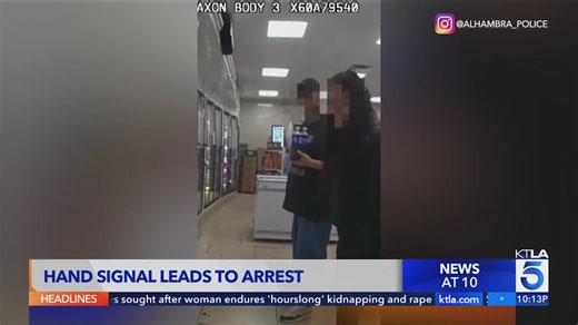 Hand signal for distress leads to arrest in Alhambra