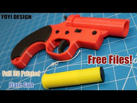 Fully 3D-Printed Flare Gun For | Celebrate Parties | Self-defend | Killing Bugs