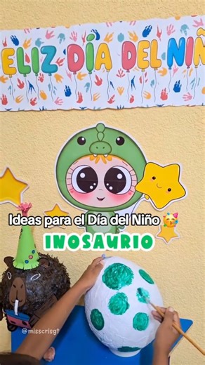 Ideas para celebrar el #diadelniño Temática de Dinosaurio 🦖🦕 Plantilla lista para imprimir 🖨👩‍🏫 Te animas a probar la plantilla de @nectar.fruvita 🥰 Te leo en los comentarios #maestra #viralreeĺs #fyp #preescolar #maestradepreescolar #actividadesparaniños | Miss Cris GT