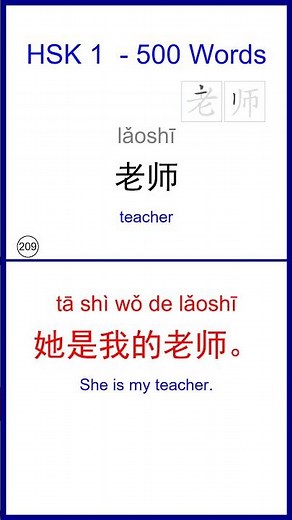 Series HSK 1 Vocabulary: 500 Words with Examples & Stroke Order Animations.