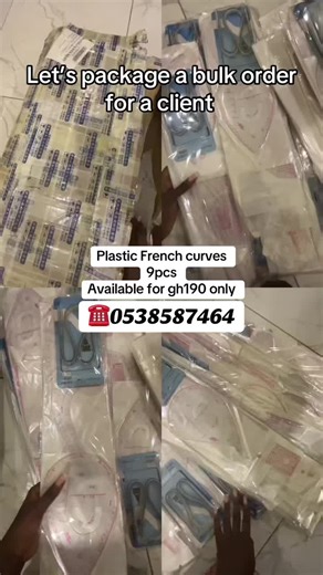 Flexible Plastic French Curves for Seamless Sewing