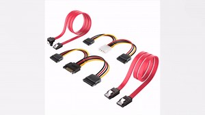 Inateck SATA Data Cable and SATA Power Splitter Cable,ST1003