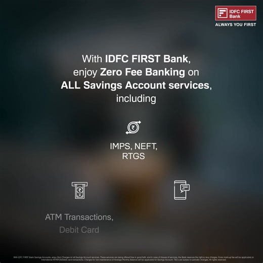 198K views · 1.7K reactions | Brew kadak savings with IDFC FIRST Bank! Enjoy Zero Fee Banking on all Savings Account services—including NEFT, IMPS, RTGS, ATM transactions, debit card, SMS alerts, and 30 more. That means no extra charges cutting into your hard-earned savings. Open account now: https://idfcfr.in/IDFCFB/cDAFjW #IDFCFIRSTBank #AlwaysYouFirst #SavingsAccount #InternationalTeaDay | IDFC FIRST Bank | Facebook