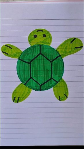 How To Draw A Turtle........🐢