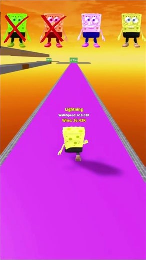 SpongeBob Extreme Speed Rush 😮🔥 #roblox #shorts #brainrot