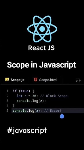 Scope in JavaScript Explained in 60 Seconds! 🔥 | Var, Let & Const Simplified 🚀#javascript #js#scope