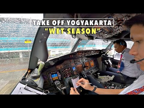 AMAZING COCKPIT VIEW BOEING 737-900 // YOGYAKARTA - JAKARTA FULL PROCEDURE