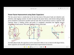 Power Factor Improvement (PFI) using Static Capacitors || Lab Sheet Demonstration